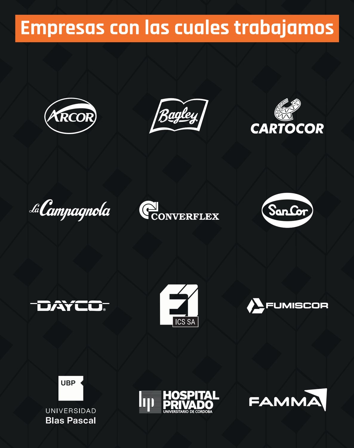 Logotipos de empresas con las que trabaja Nodo Industrial